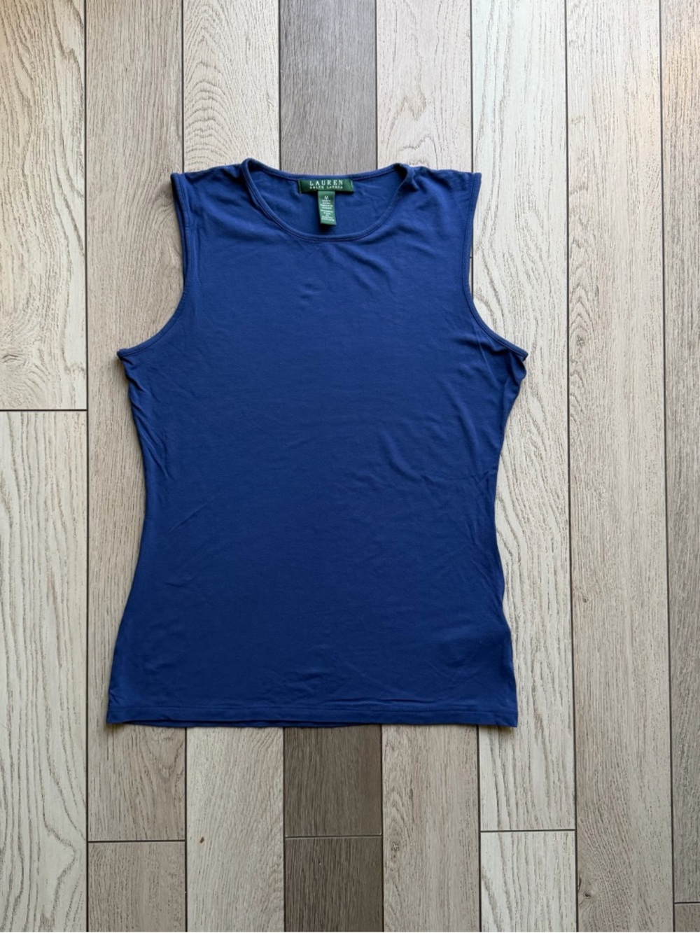 Ralph Lauren Women’s Sleeveless Crewneck Tank - Blue size M